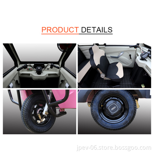 Jinpeng Five Porte Nuova Energia Close Tricycle 60V 52Ah Electric Cabin per uso dei passeggeri